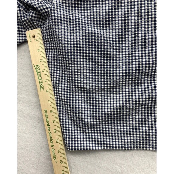 Linea Uomo Bermuda Shorts Check Men Size 48 Blue White Slash Pockets Lightweight - Picture 6 of 14